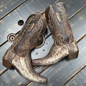1883 BY LUCCHESE, GENUINE LEATHER & RATTLESNAKE SKIN BOOTS